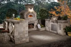 Outdoor living components designed and manufactured by Harmony for Belgard Hardscapes.